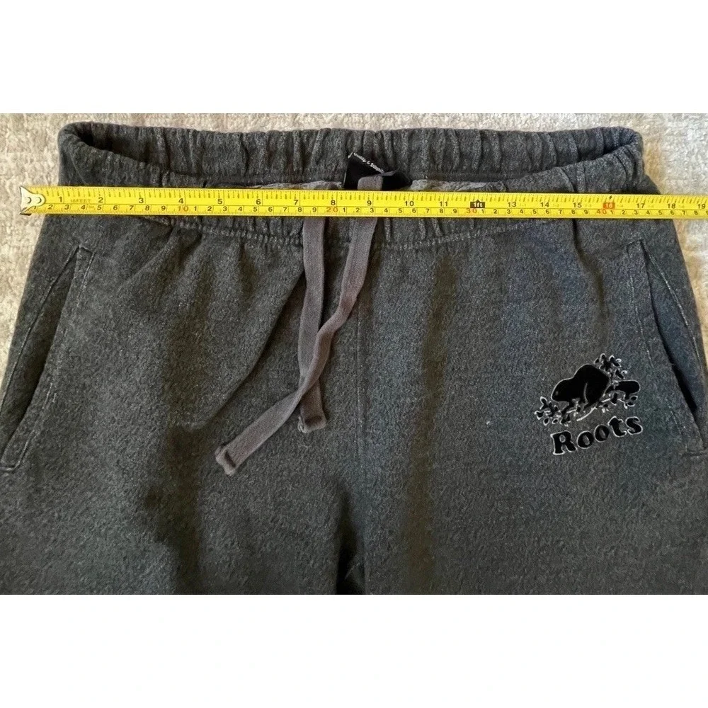 Roots Salt & Pepper Sweatpants Mens Large Charcoal Grey Heather Joggers Logo